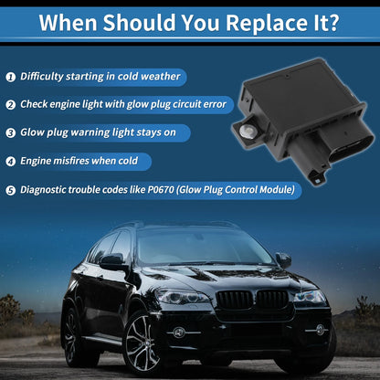 Glow Plug Relay Control Module for BMW X6 E71 xDrive40d 3.0 (2009-2014)