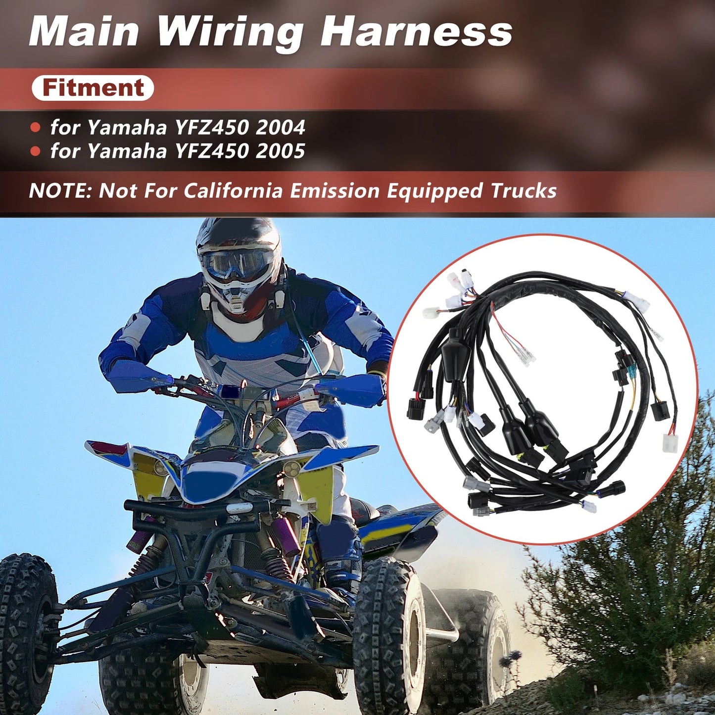 Electrical Wiring Harness for Yamaha YFZ450 (2004–2005)