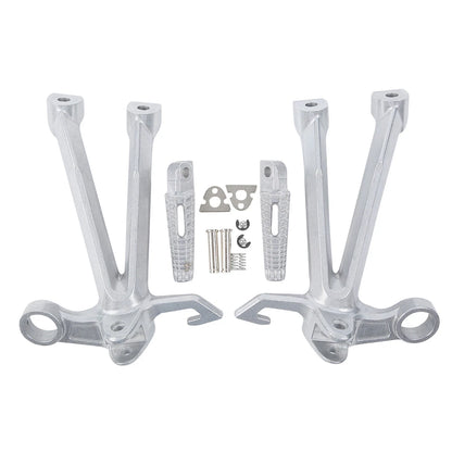 Rear Passenger Footrests Footpegs Bracket Set for Suzuki GSXR1000 (2007-2008)