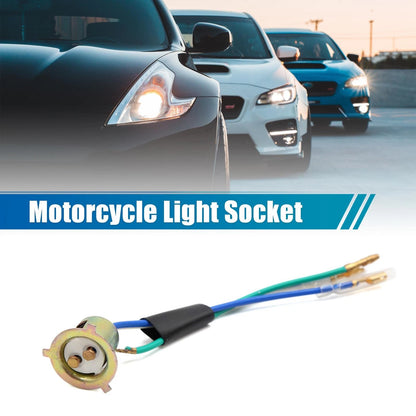 3 Wires Harness Headlight Bulb Sockets Connector for Motorcycle Scooter