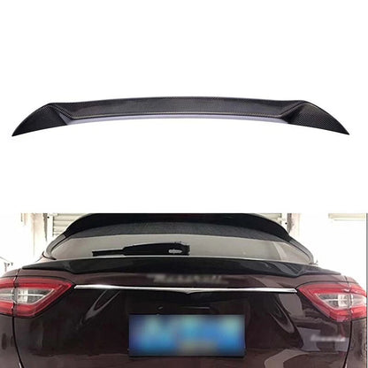 Real Carbon Fiber Rear Middle Spoiler Wing Lip for 2017-2024 Maserati Levante