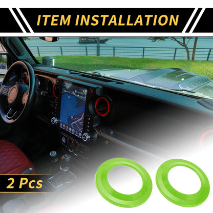 A Pillar Speaker Ring Cover Trim for Jeep Wrangler JK (2007-2014) Light Green