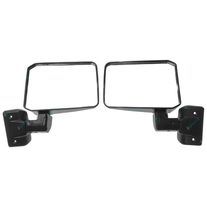 Black Door Mirrors Pair for Toyota Landcruiser (1984-Onward)