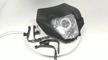 Off Road Black E8 LED Headlight Projector for KTM EXC-F XCW Six Days (2017-2023)
