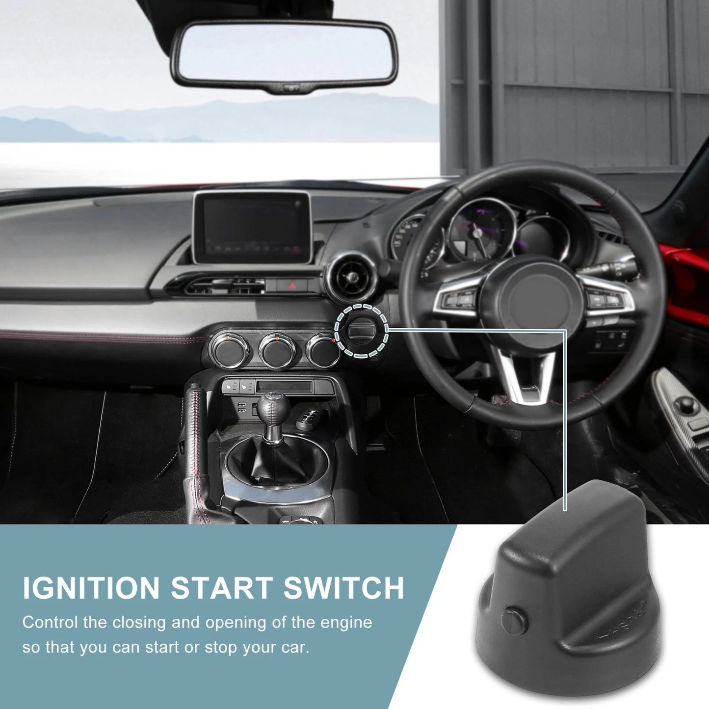 Ignition Start Stop Switch Button Cap for Mazda CX-9 (2007-2015)