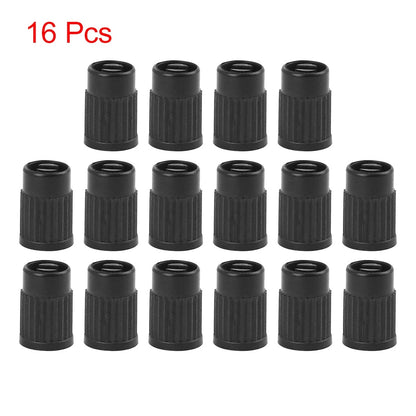 16pcs Black Plastic Universal Tire Valve Stem Cap Cover for Motorcycle Bike Car