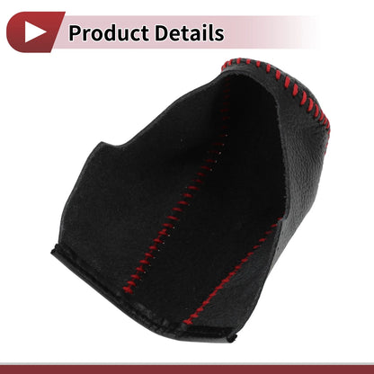 Car Gear Shift Knob Cover for BMW 3 Series E90 2004-2012 Black Red Faux Leather