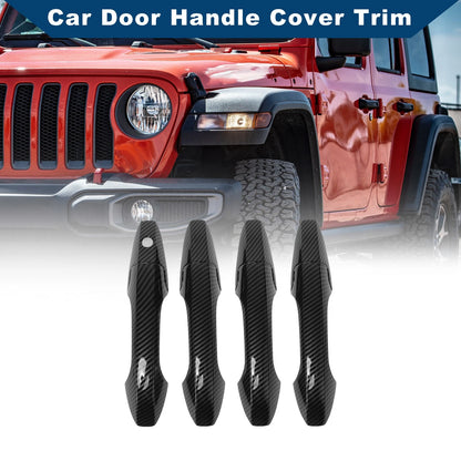Carbon Fiber Black Door Handle Cover Trim for Honda CR-V 2007-2011