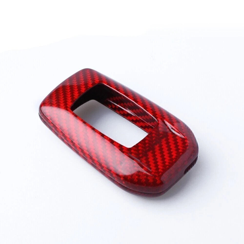 Red Carbon Fiber Key Case Cover for TOYOTA ALPHARD RAV4 HILUX (2015-2023)