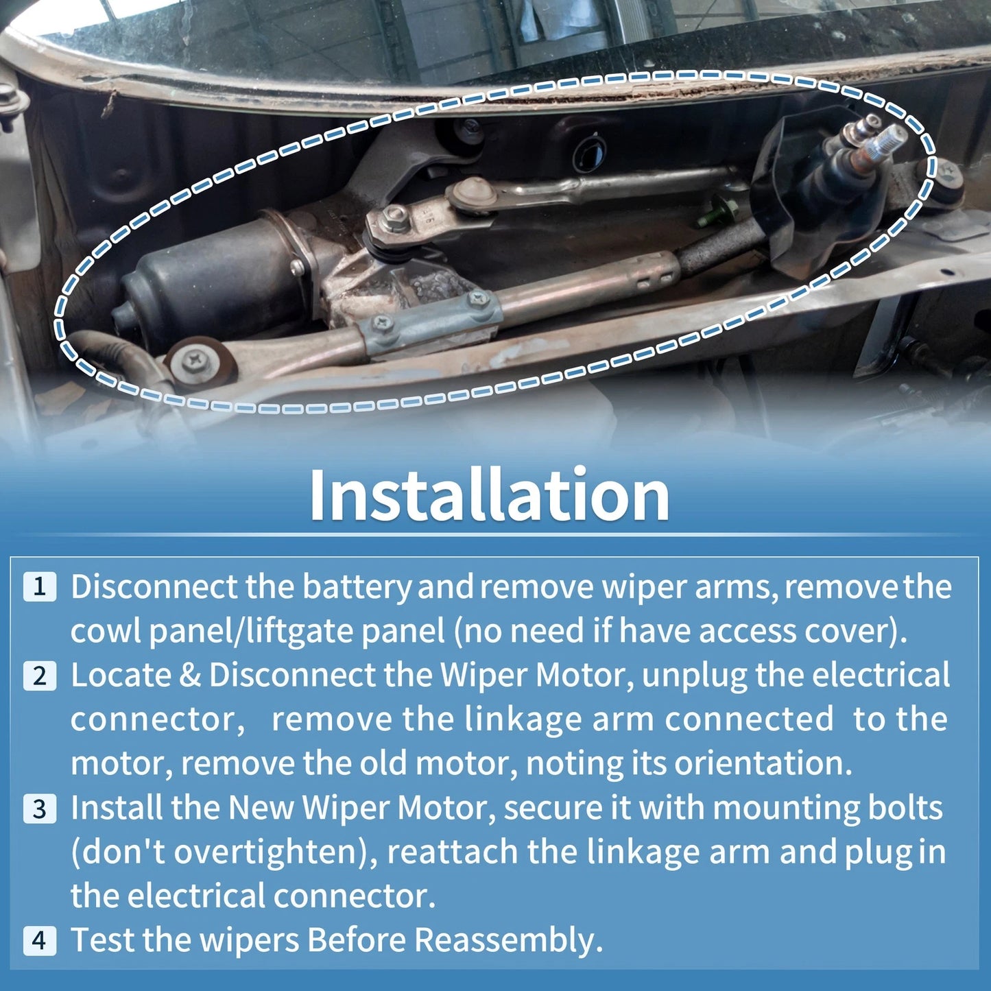 Front Windscreen Wiper Motor for Land Rover Freelander 2 (2006-2014)