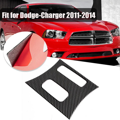 Carbon Fiber Manual Gear Shift Panel Cover Trim for 2011-2014 Dodge Charger