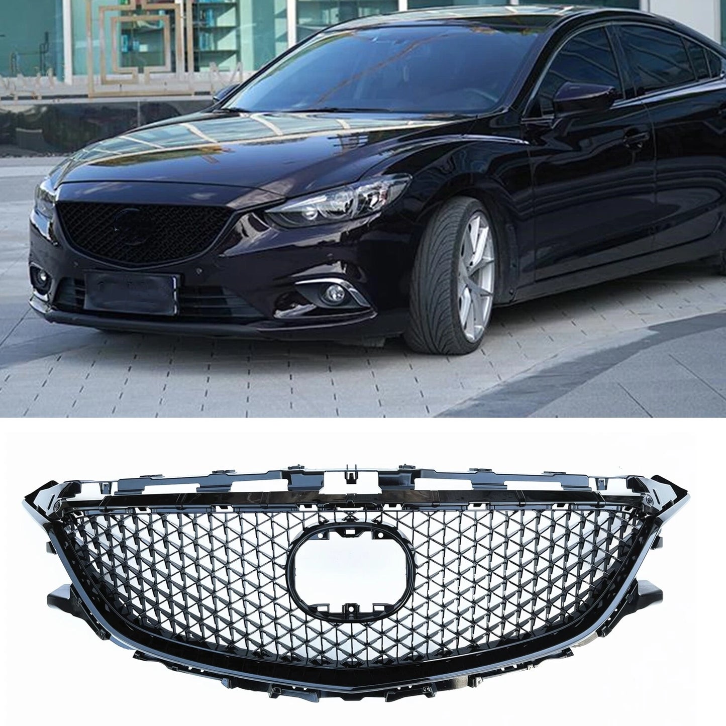 Front Bumper Grille Mesh Honeycomb for Mazda 6 (2014-2016)
