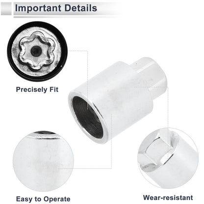 D Wheel Lock Lug Nut Antitheft Key Socket for Toyota