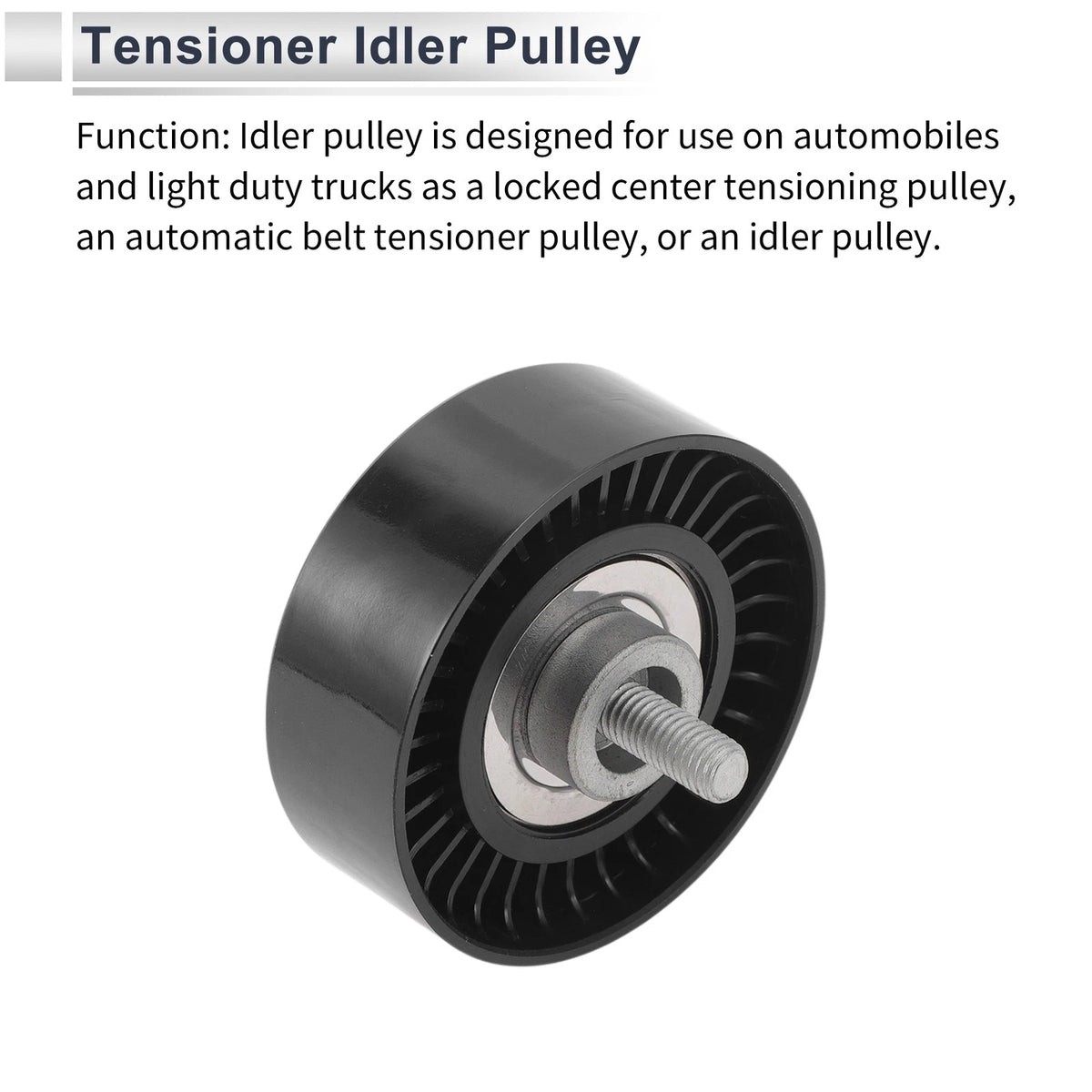 Drive Belt Idler Pulley for Volvo S60 (2010-2015) 1 x Black