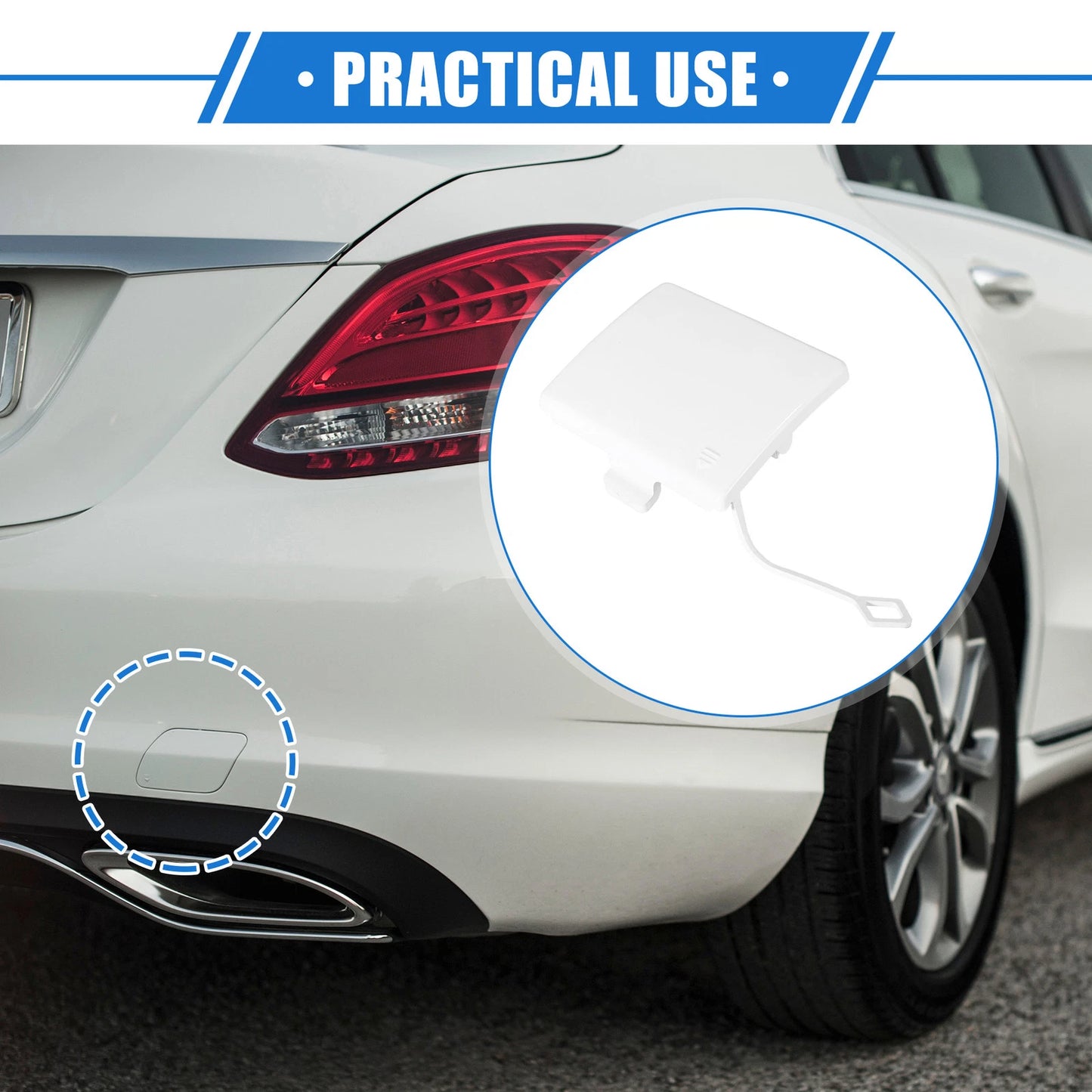 Car Rear Bumper Tow Hook Eye Hole Cover for Mercedes-Benz R350 (2011-2012)