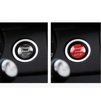 Red Carbon Fiber Engine Start Button Cap for LR Range Rover Discovery (2014-2018)