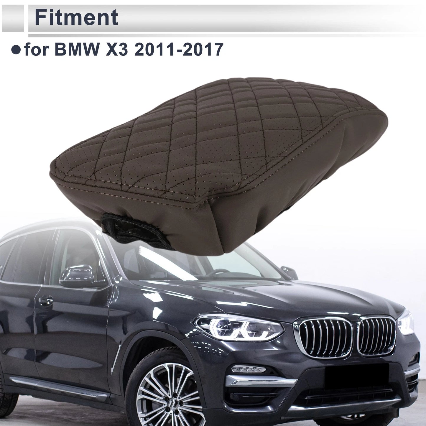 Center Console Cover for BMW X3 Deep Brown (2011-2017)