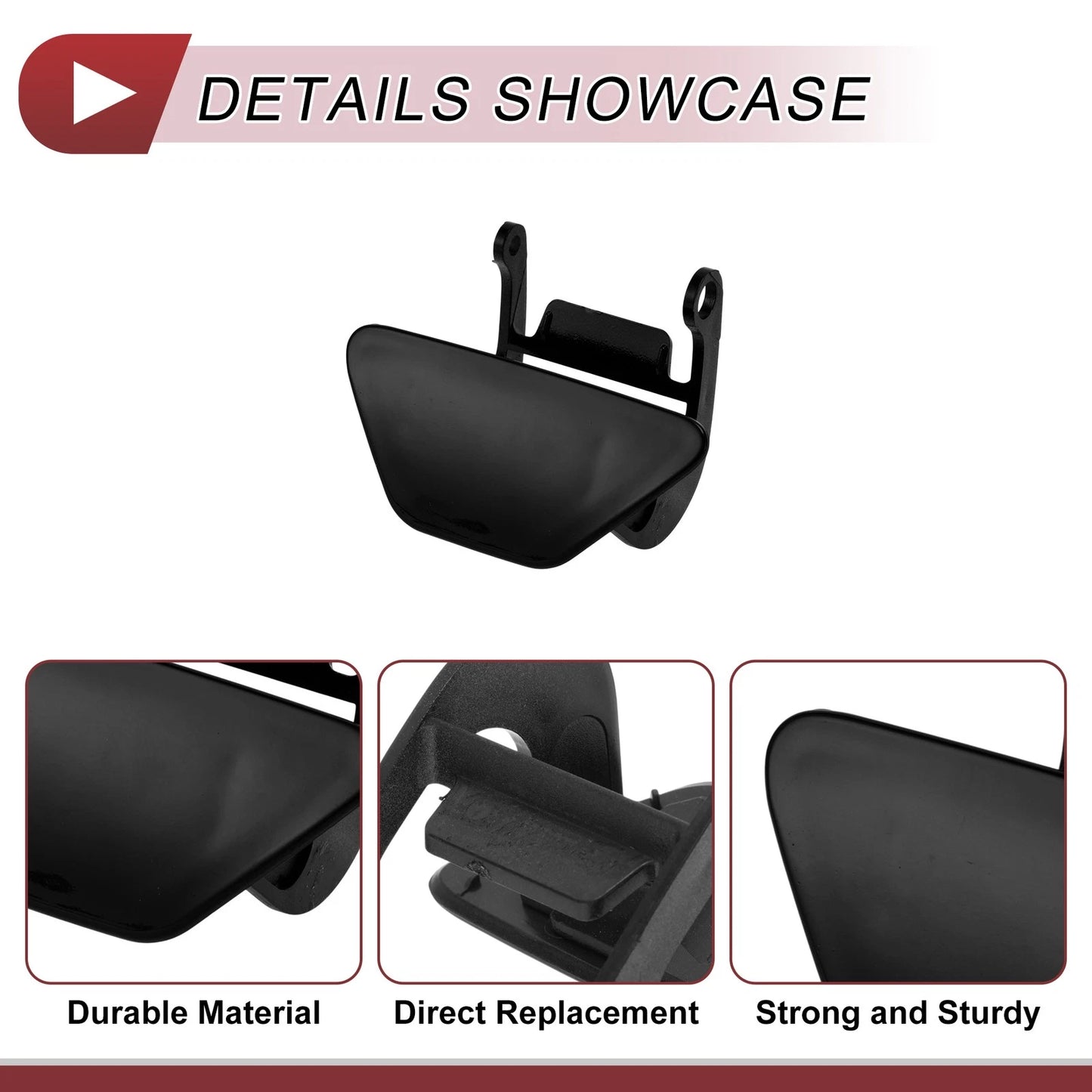 Bumper Headlight Washer Nozzle Cover for BMW 528i (2012-2013) Black