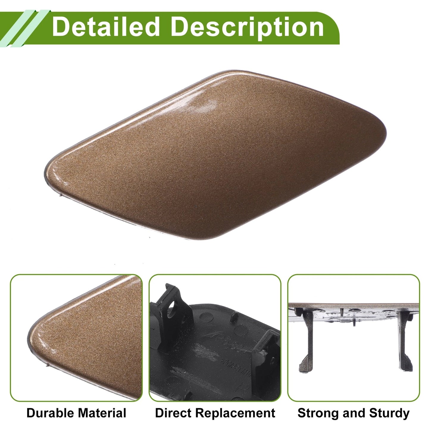 Right Washer Nozzle Cover Cap for Porsche Cayenne (2011-2014) Brown