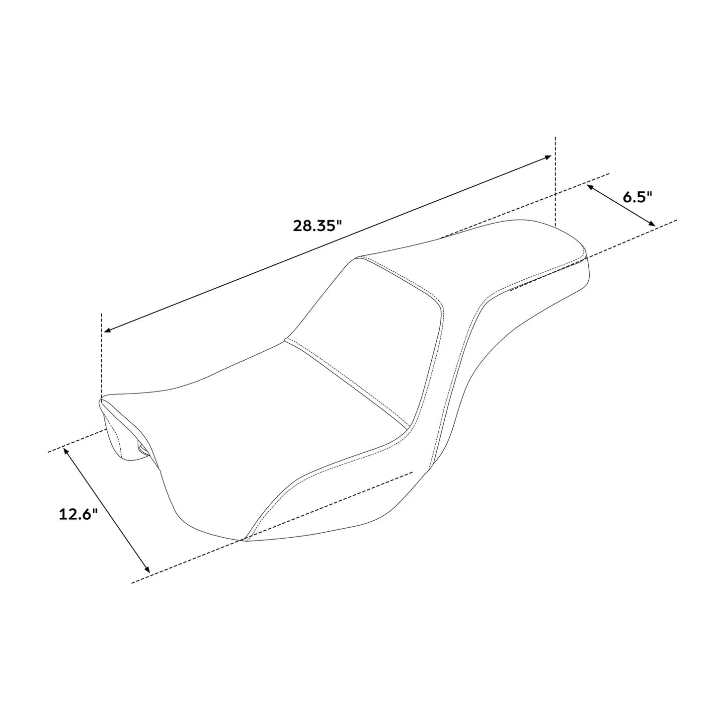 Driver Passenger Seat for Harley Dyna Fat Bob Wide Glide (2006-2017)