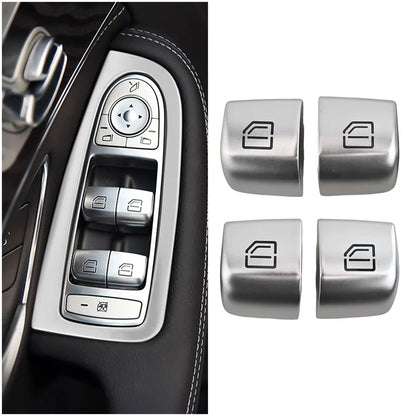 4 x Window Switch Button Cover for Mercedes Benz E W213, S W222 (2016-2021)