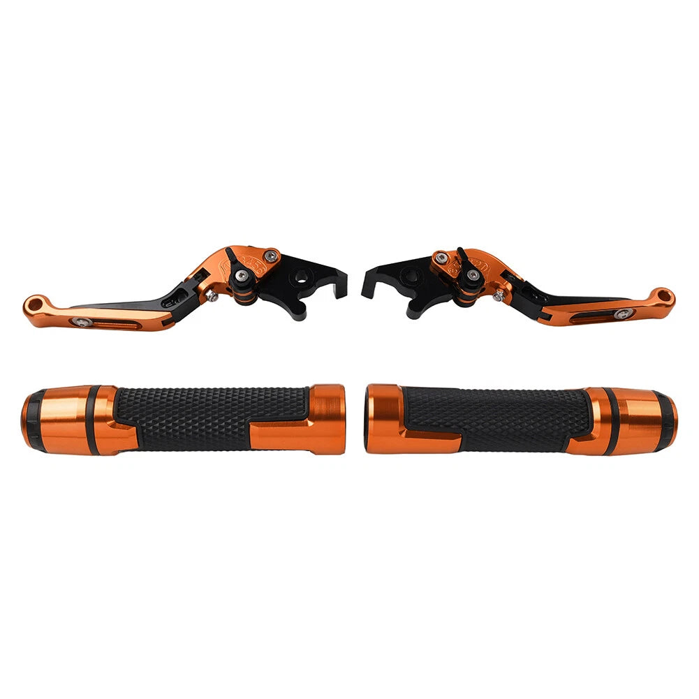 Orange Extendable Brake Clutch Lever Grip Set for BMW S1000XR (2015-2021)