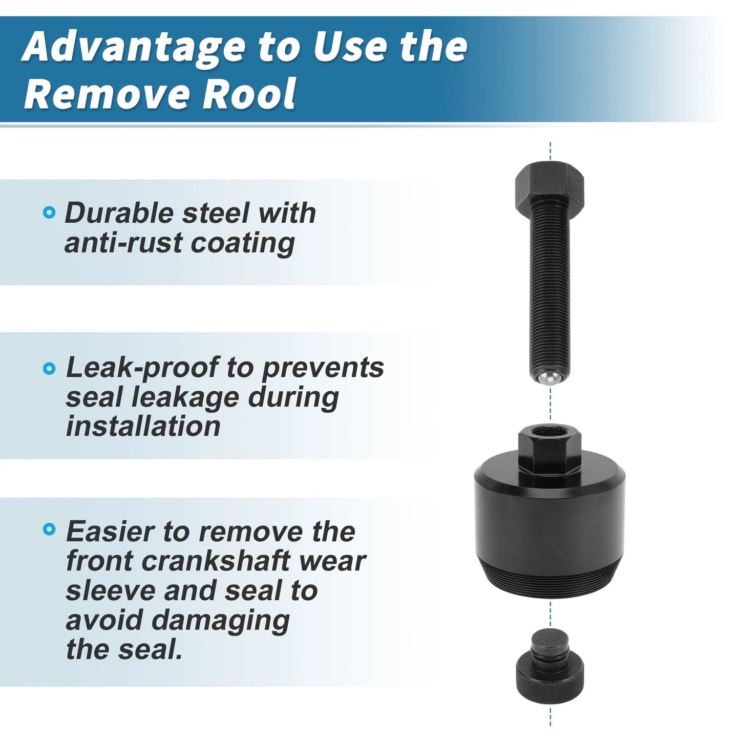 Front Crankshaft Seal Remover Tool for Ford F-250 F-350 F-450 6.7L (2011-2023)