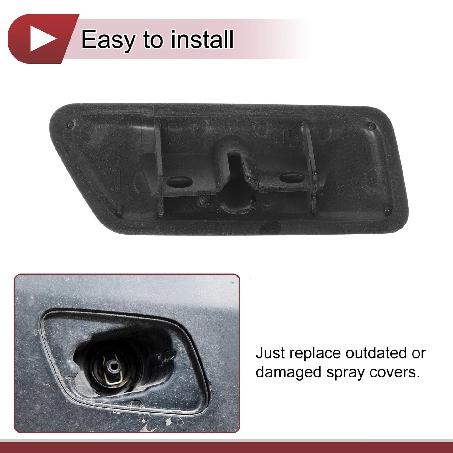 Red Front Right Washer Nozzle Cover for Mitsubishi Outlander (2006-2018)