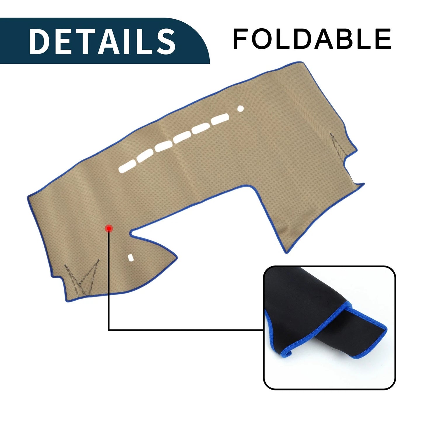 Dashboard Cover Mat for Mazda Premacy MK3 Sun Protector Black Blue (2005-2016)