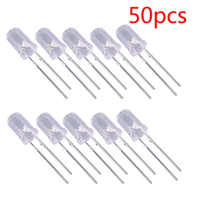 50pcs 5mm Red LED Bulbs for Instrument Gauge Cluster Dash Light