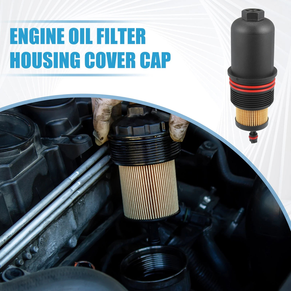 Engine Oil Filter Housing Cover for Ford F-150 2.7L (2015-2021)