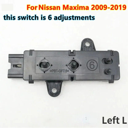 Front Left Driver Power Seat Control Switch for Nissan Maxima (2009–2019)
