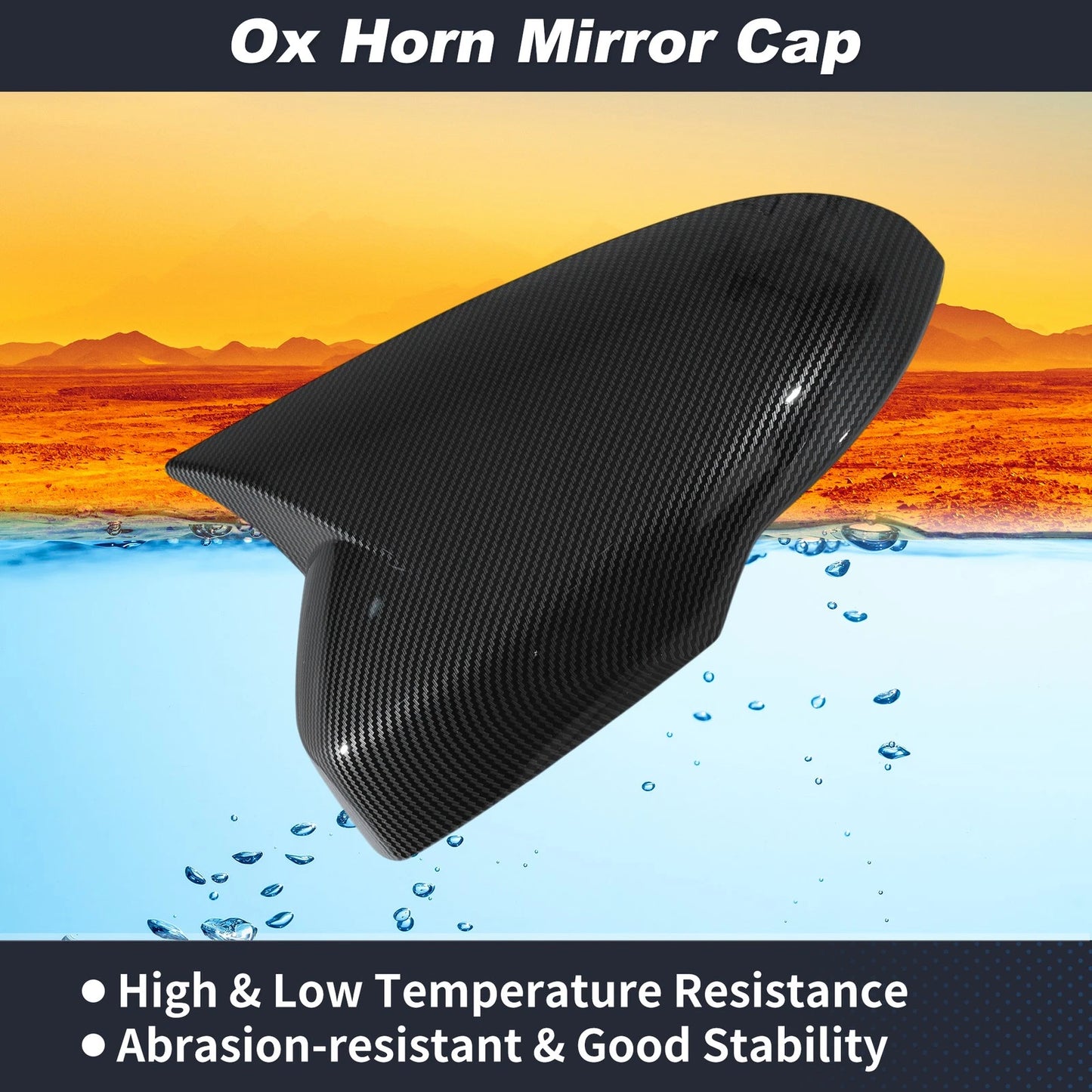 Left Right Ox Horn Rearview Mirror Covers for Honda CRV (2023-2025)