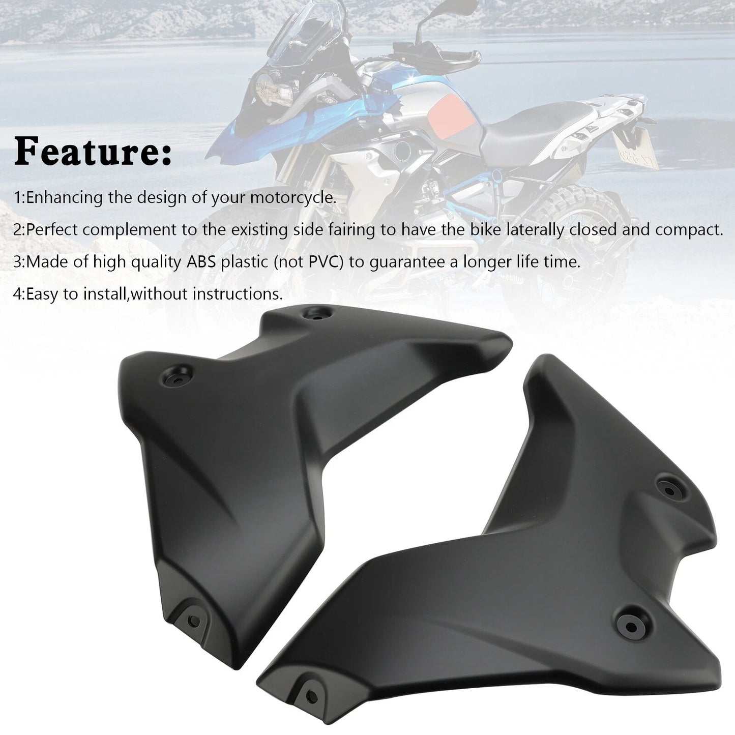 Side Frame Trim Bonnet Protector Radiator Cover for BMW R1250GS (2018-2023)