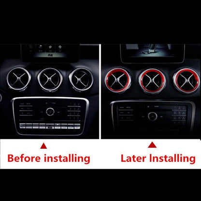 Aluminum Air Vent Outlet Cover Ring Trim / 5PCS / for Mercedes A/B/GLA/CLA Class