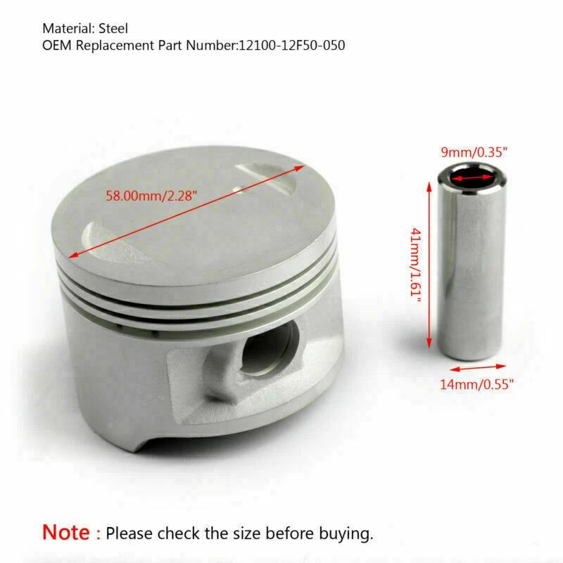 Piston Ring Kit +1.00mm for Suzuki RV125 EN125 DR125 (2003-2015)