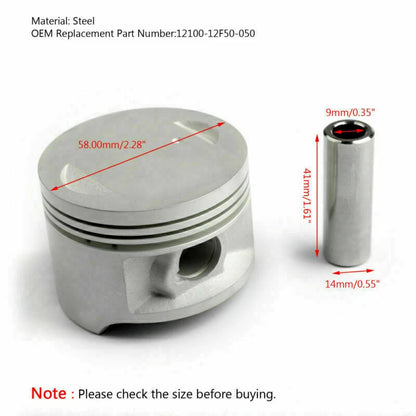 Piston Ring Kit +1.00mm for Suzuki RV125 EN125 DR125 (2003-2015)
