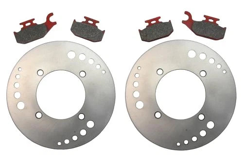 2 x Disc Brake Rotors, Semi-Metallic Pads for Suzuki King Quad 450 (2007–2010)