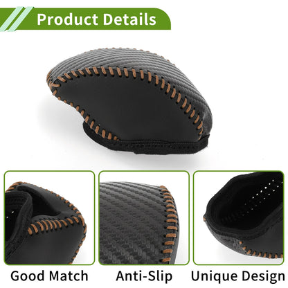 Black Carbon Fiber Gear Shift Knob Cover for Toyota RAV4 (2019-2024)