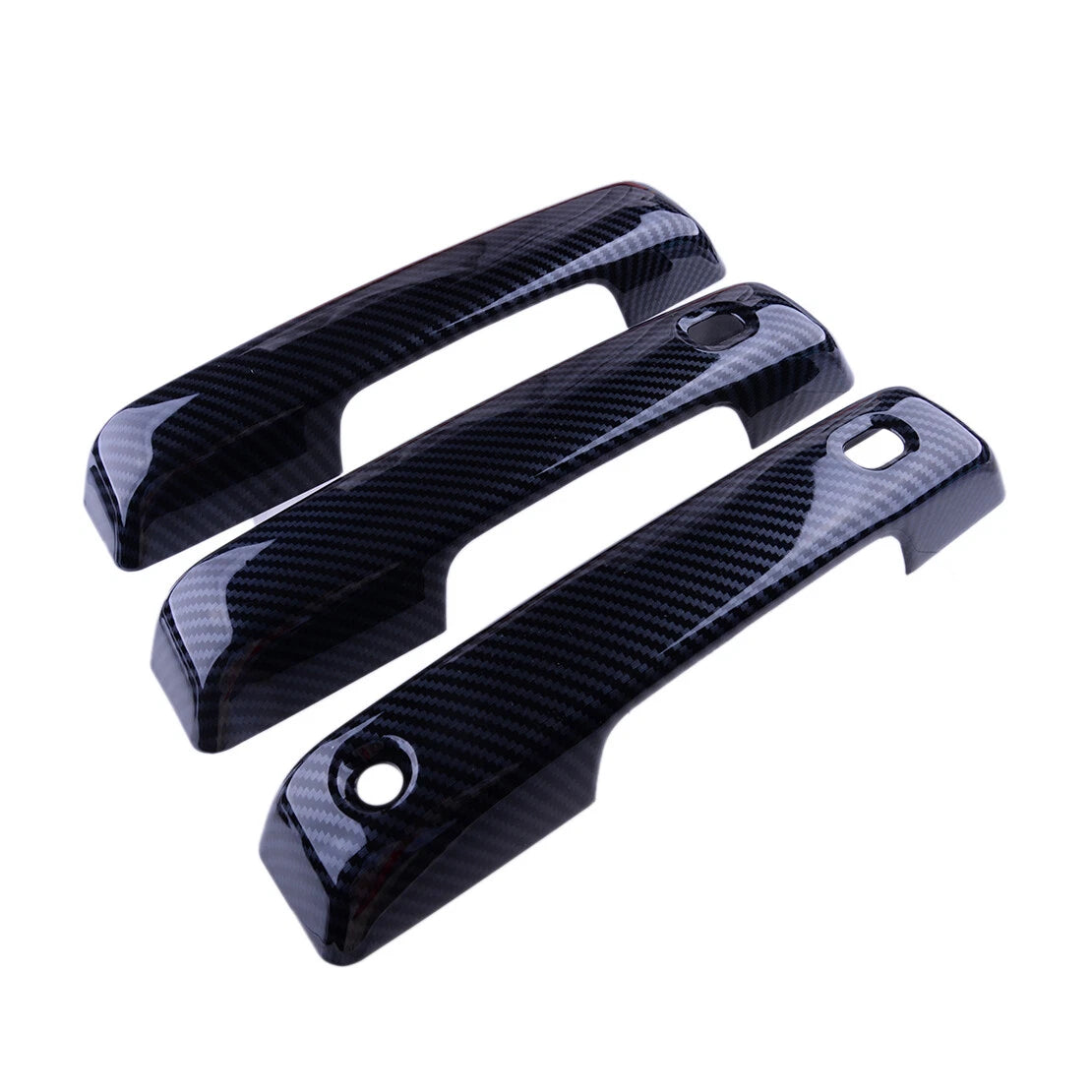 4x Carbon Fiber Door Handle Cover Trim for Ford F150 2021-2022