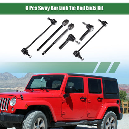 6pcs Front Suspension Kit Tie Rod End for Dodge Caliber