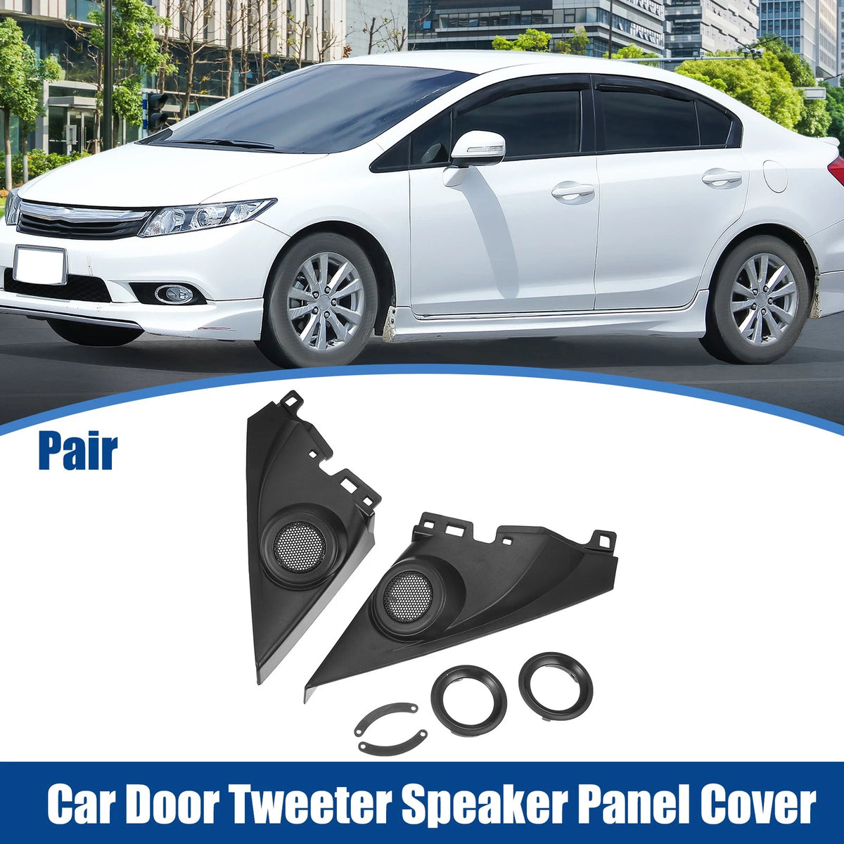 Car Door Tweeter Speaker Panel Cover Trim for Honda Civic (2016-2019)