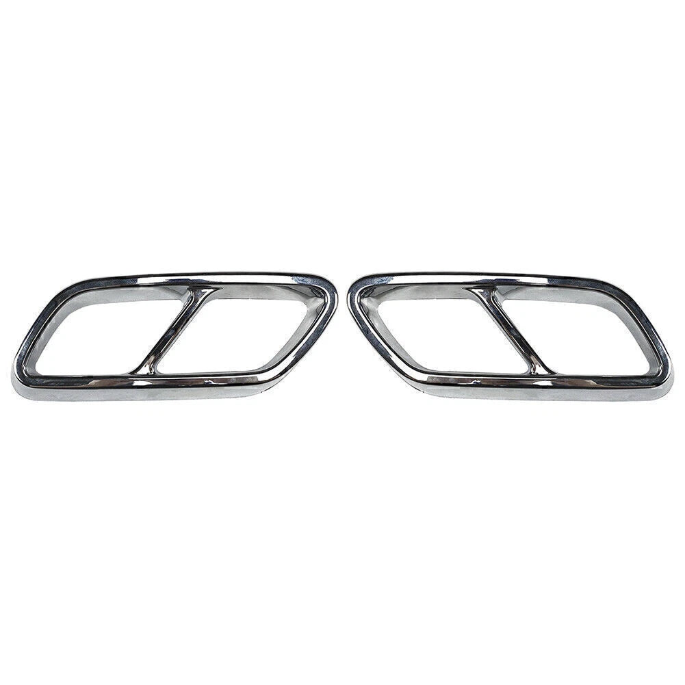 Chrome Rear Exhaust Muffler Tail Pipe Cover Trim for Mercedes C-Class (2022-2023)