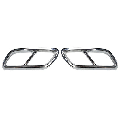 Chrome Rear Exhaust Muffler Tail Pipe Cover Trim for Mercedes C-Class (2022-2023)