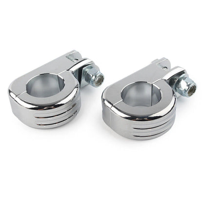 1.5" Chrome Highway Foot Pegs for Harley Touring Road King (2009-2023)