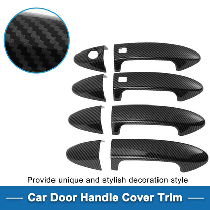Door Handle Cover Trim for Ford Fiesta Carbon Fiber Black (2011-2019)