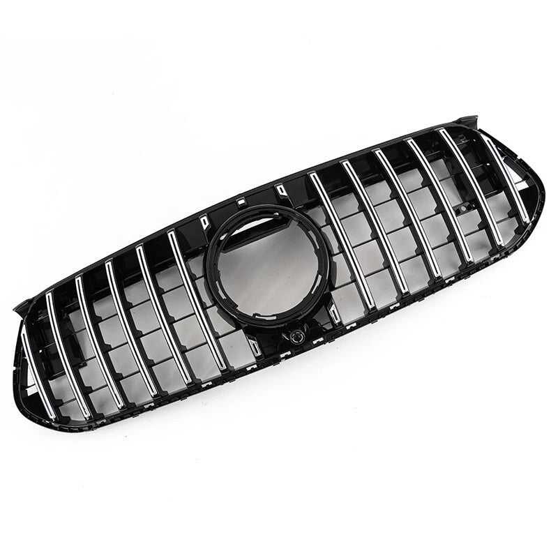 GTR Front Grille for 2024 Benz W167 GLE350 GLE450 GLE580 GLE53 Chrome