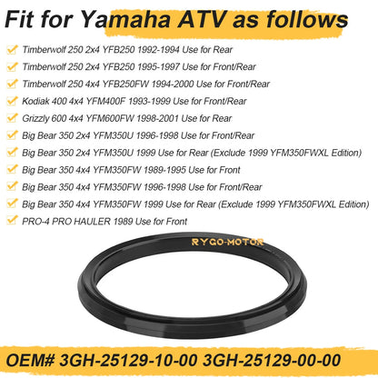Front/Rear Wheel Dust Seal for Yamaha Timberwolf 250 4x4 (1992–2000)