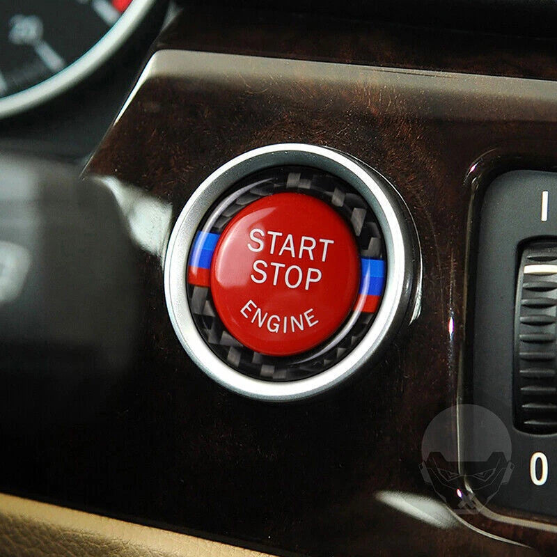 Red Engine Start Stop Push Button Cover & Ring Trim for BMW E90 E92 E93 (2009-2012)
