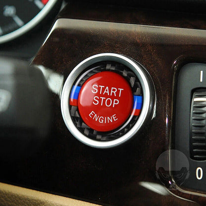 Red Engine Start Stop Push Button Cover & Ring Trim for BMW E90 E92 E93 (2009-2012)